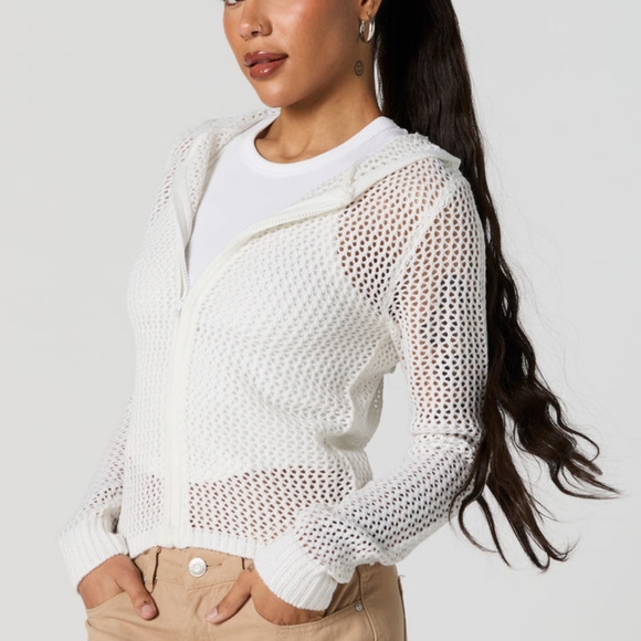 Streetwear Society Sweaters - 💢SOLD💢Streetwear Society Open Knit Zipped up Hoodie